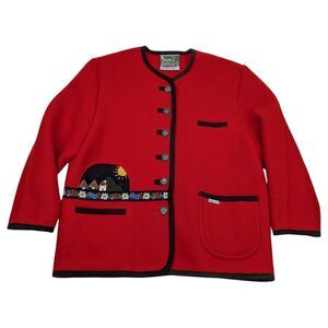 Vintage Womens Blazer Jacket WESENJAK TIROL Sz XL?‎ Wool *READ